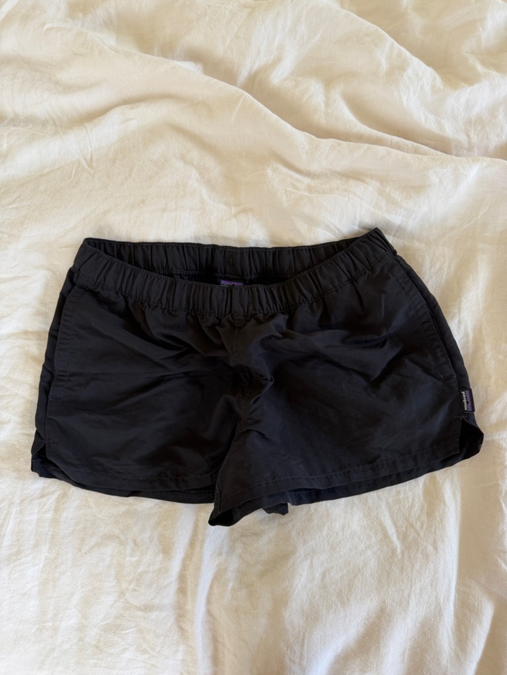 Patagonia Women’s Baggies 2.5” Black Elastic Waist Shorts